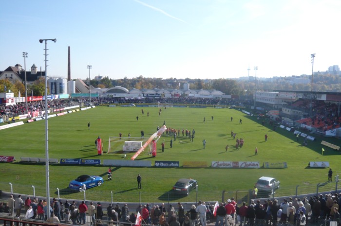 Blick aus der Dachluke zur Halbzeit