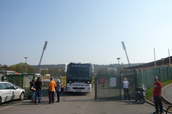 Aue-Bus nach dem Spiel