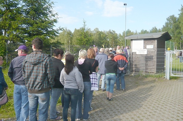 Andrang an der Kasse