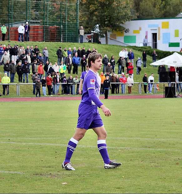 11 Aues Torwart Martin Männel wurde in der 78. Minute als Feldspieler eingewechselt
