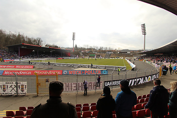 6.3.2016 Blick aus Block I vor dem Spiel gegen Mainz II. Foto: Burg
