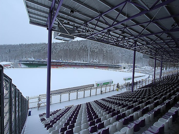 17.1.2016 Blick oberhalb des C-Blockes. Der neue Ersatz O/P-Heimfanblock. Foto: Burg