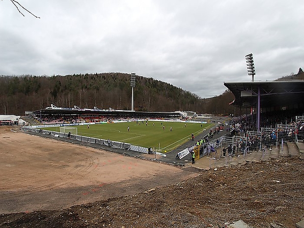 30.1.2016 Erstes Heimspiel im neuen Jahr 2016. Aue empfängt die Zweite Mannschaft vom VfB Stuttgart. Foto: Burg