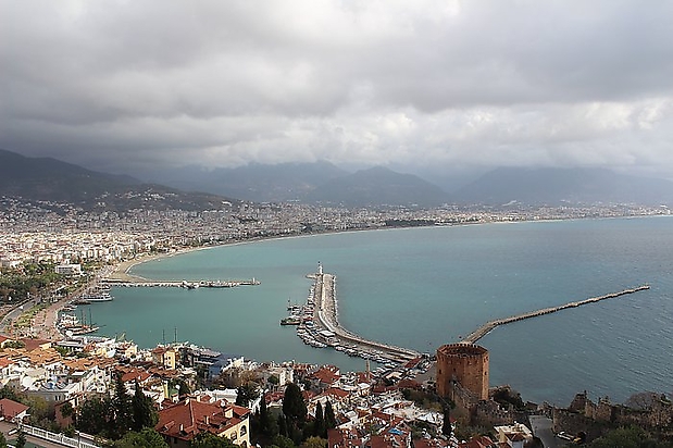 49. Blick von der Kalesi Festung auf Alanya